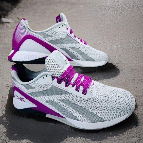 Reebok Women's Nano X1 Cross Trainer Sneaker White/Semi Proud Pink/ Grey Size 9 - Picture 1 of 12